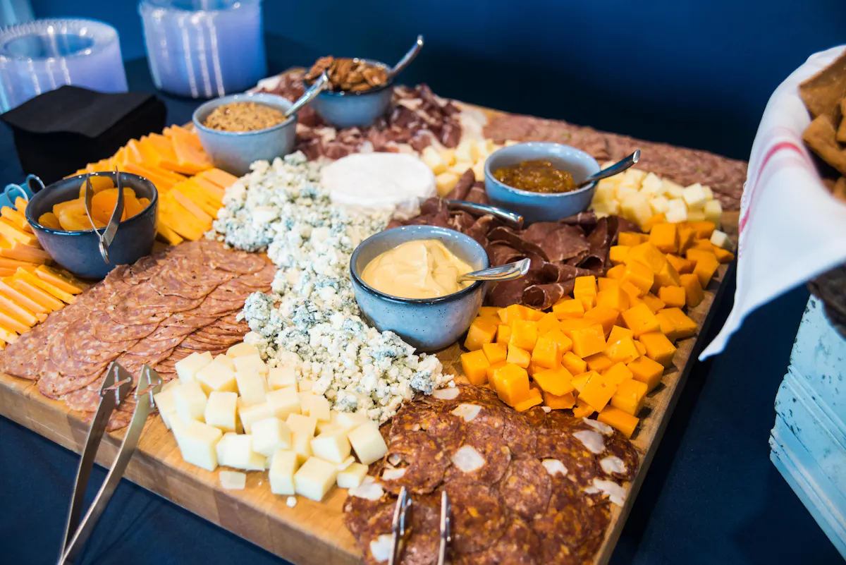 a tray of food on a table